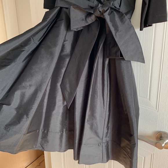 Adrianna Papell Knee-Length Satin Formal Gown - Picture 3 of 13